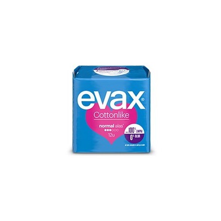 COMPRESAS TOCOLOGICAS EVAX COTTONLIKE NORMAL CON ALAS 16 COMPRESAS