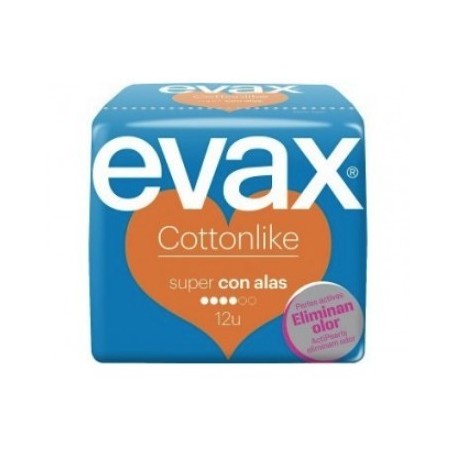 COMPRESAS EVAX COTTONLIKE ALAS SUPER 12U