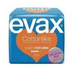 COMPRESAS EVAX COTTONLIKE ALAS SUPER 12U