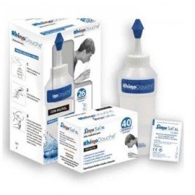 RHINODOUCHE PACK IRRIGADOR NASAL + SINUSAL XL 500 ML + 26 SOBRES MEZCLA DE SALES 5 G