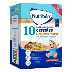 NUTRIBEN 10 CEREALES GALLETAS MARIA 1 BOLSA 600 g